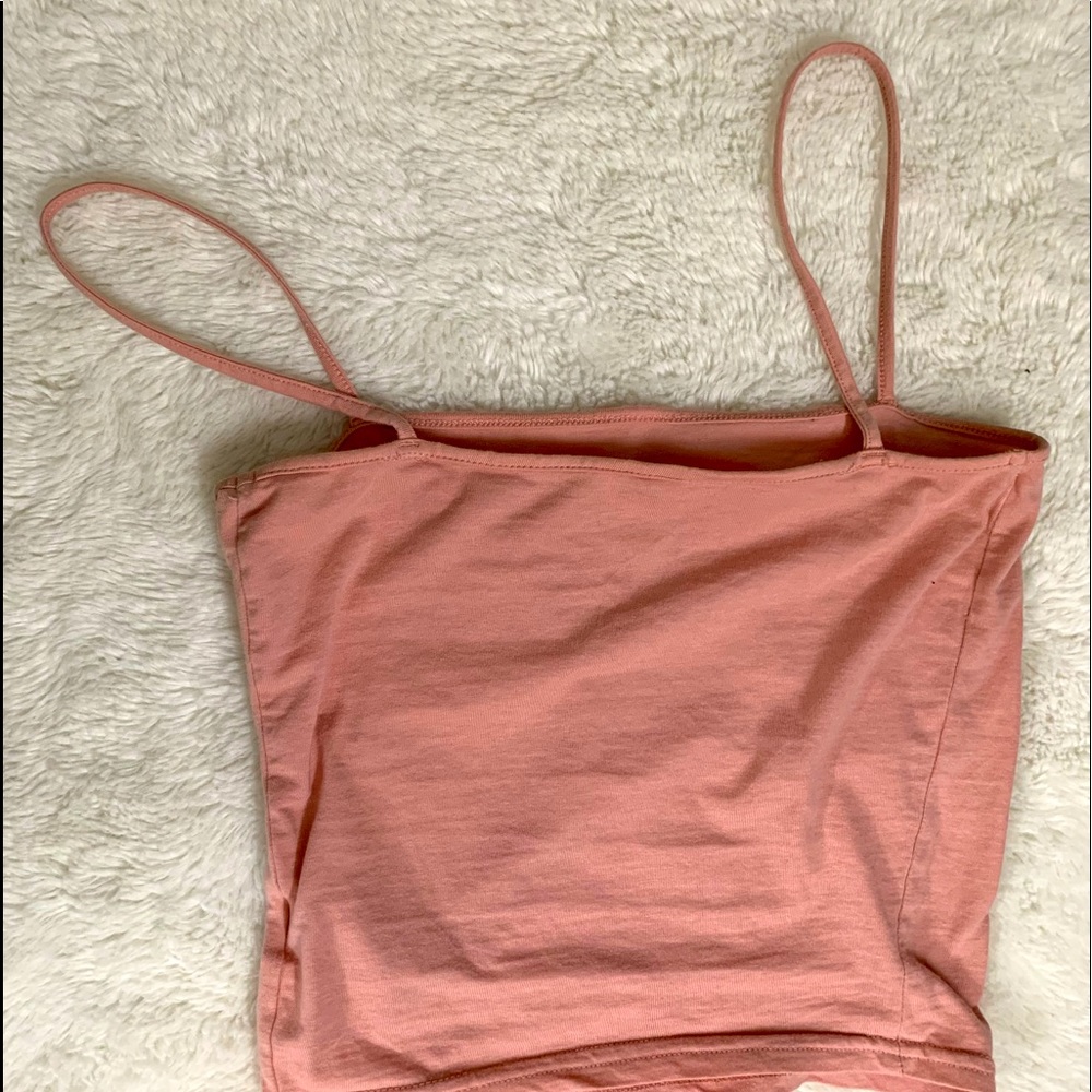 baby pink spaghetti strap top